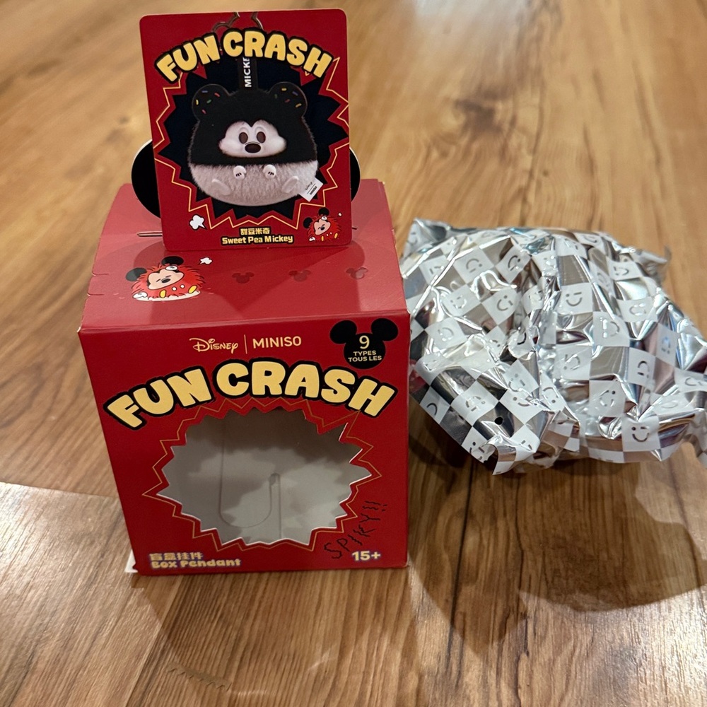 Disney Miniso Fun Crash Mickey Plush Toy - Black